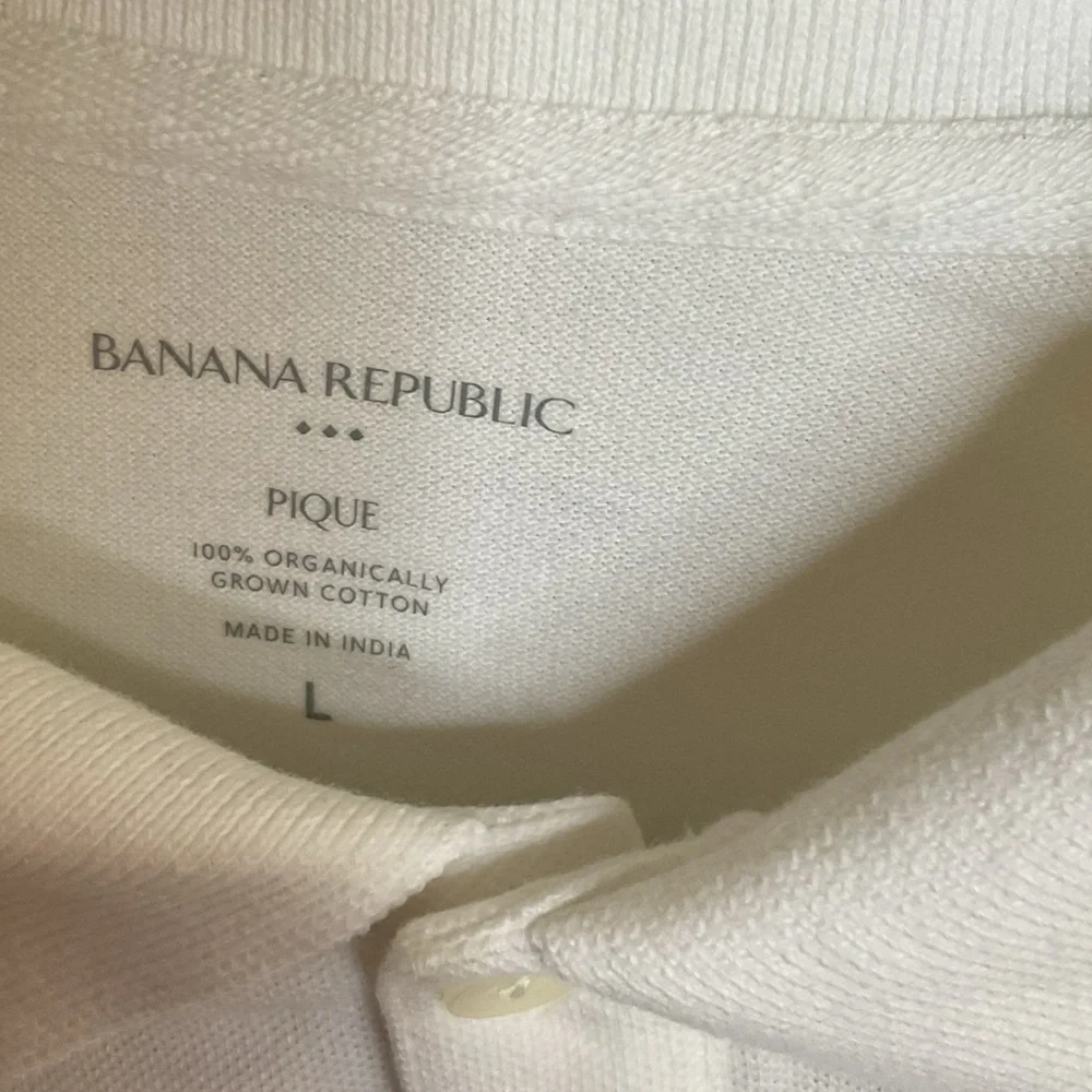 Men’s Banana Republic Classic White Polo Shirt NWOT